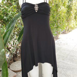 LITTLE BLACK DRESS NEW ASYMMETRICAL  NEW EMBELLISH